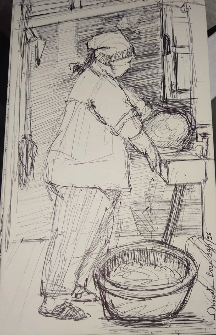 Portrait painting by Swagata Bose